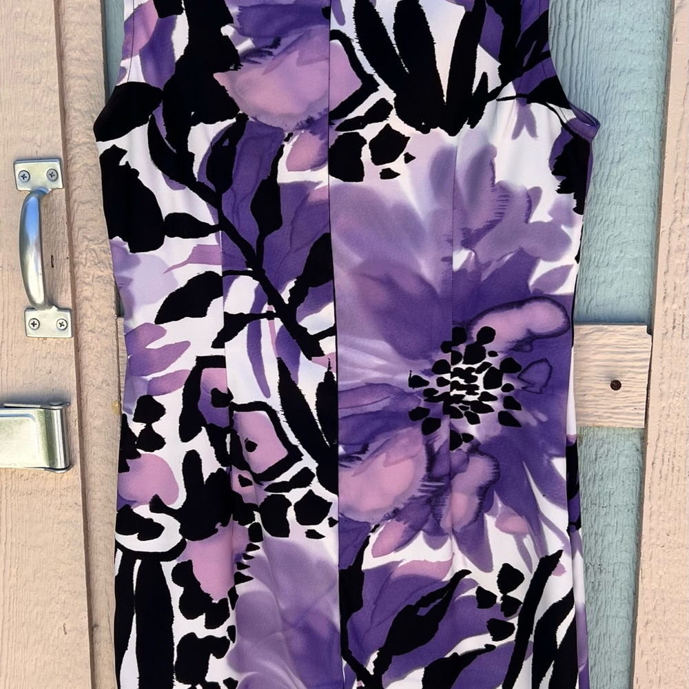 Connected Apparel Purple Floral Mini Dress